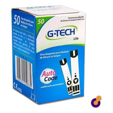 Imagem de 50 Fitas Tiras Reagentes G-tech Lite Glicemia