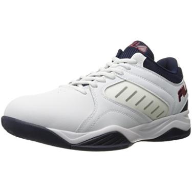 Imagem de Fila Tênis de basquete masculino, Branco/Fila Azul Marinho/Fila Vermelho, 12