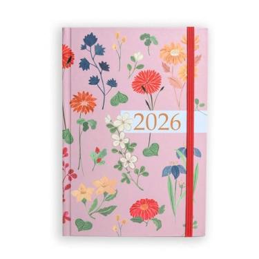 Imagem de AGENDA 2026 ANA LUIZA SEMANAL MINI GARDEN ROSA TECA PAPELARIA