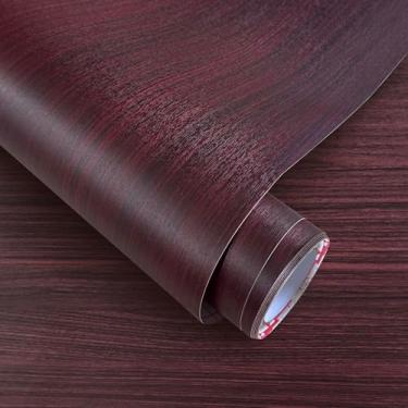 Imagem de ANT Papel de parede autoadesivo de grão de madeira, papel de parede autoadesivo para gaveta de bancada, prateleira, armário, fácil de limpar (nogueira 5,15 cm x 1,016 cm)