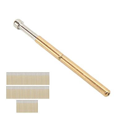 Imagem de Pinos de Sonda de 100 Peças, Cabeça Redonda Grande Tipo P125 D, Componente Eletrônico, Teste de Agulha, Pino Pogo, Resistência Estável, Corrente de Passagem Alta, Material