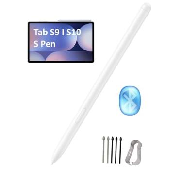 Imagem de Tab S9 | Caneta Tab S10 S [com Bluetooth] Substituição para Samsung Galaxy Tab S9, S9+, S9 Ultra, S10+, S10 Ultra Stylus Pen Air Command Controle sem toque com 5 pontas/pontas (bege)