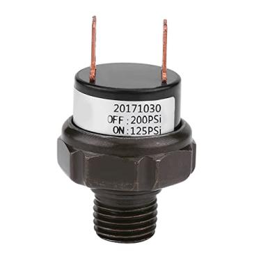 Imagem de INTERRUPTOR UNIVERSAL DO COMPRESSOR DE AR ​​DO CARRO PARA CONTROLE DE PRESSÃO 12V METAL Resistente PRETO 1/4 NPT MELHOR PARA REPARO DE AUTOMÓVEIS (125-200 libras por polegada