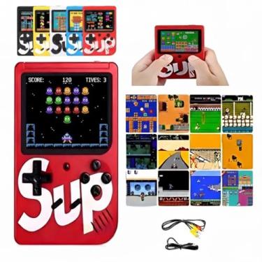 Imagem de Mini Video Game Portátil Retrô Sup Game Box Plus – Console Portátil com Tela LCD, 400 Jogos Clássicos Anos 80 e 90, Bateria Recarregável, Conexão TV AV para Jogadores