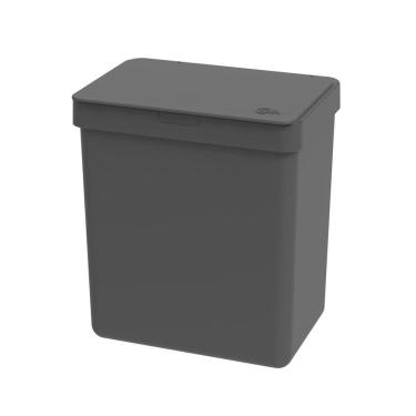Imagem de  Lixeira com Tampa 2,5 Litros Single de Pia Cozinha Cinza - 17009 Coza