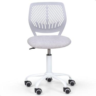Imagem de Cadeira Secretária Kids Giratória Teen Tela Mesh Moderna Cinza
