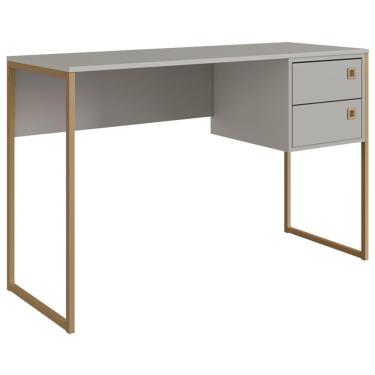 Imagem de Escrivaninha 2 Gavetas 120 Cm P1012 Arenas Dourado Pp Milani Store Arenas Dourado