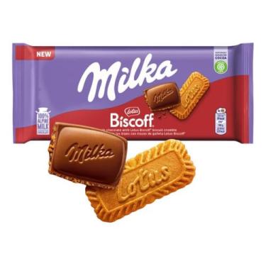 Imagem de Chocolate Milka Lotus Biscoff 90g Edição Limitada