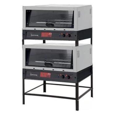Imagem de Forno Lastro Duplo Elétrico Gastromaq FLE450DPB Basculante, 110V