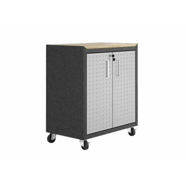 Imagem de Balcão Multiuso Sem tampo Titanium Itatiaia 2 Portas - Preto e Cinza