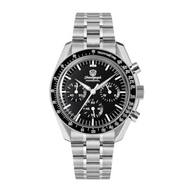 Imagem de watchdives WD1860 WD1861 WD1863 Relógio Cronógrafo Masculino Japão VK63 Quartzo Relógios Esportivos 40 mm Bubble Sapphire Cristal Relógio de Pulso 100 M Relógio de Mergulho, Preto/WD1863 Alpha-Hands