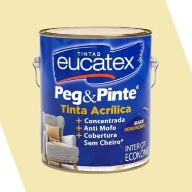 Imagem de Tinta para parede Peg Pinte 3,6L Sem Cheiro Anti Mofo Eucatex, Areia P