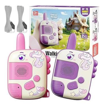 Imagem de Rrlihjgu Intercomunicador Infantil,300 Metros Walkie Talkies Longo Alcance | Brinquedo Dinossauro para Exterior | Acampamento Aniversário Parque Jardim Caminhada