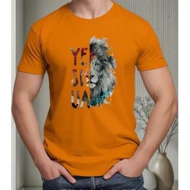 Imagem de Camiseta Camisa Algodão Adulto Feminina Masculina Yeshua Leão Moda Gos