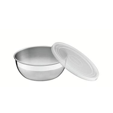 Imagem de Tramontina 61222220 Pote Redondo em Aço Inox com Tampa Plástica, Prata, 22 cm, 2.9 l