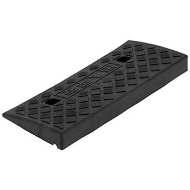 Imagem de Rampa de borda plástica com 5 cm espessura limiar portátil para carro veículo calçada doca carga suprimentos anti-derrapante leve resistente PP grau industrial