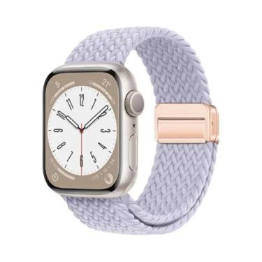 Imagem de Pulseira De Nylon Trançada Compatível Com Apple Watch Series S10 46mm 