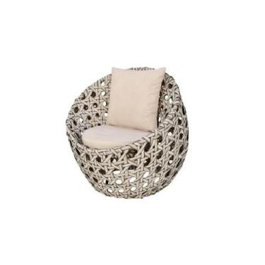 Imagem de Cadeira Poltrona Essencial Jardim Varanda Sala Em Fibra - Sarah Móveis