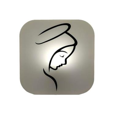 Imagem de Luminária Box Traço de Nossa Senhora, Bivolt 110V/220V, Polietileno, 23x23x9 cm, Luz Difusa, Parede ou Mesa