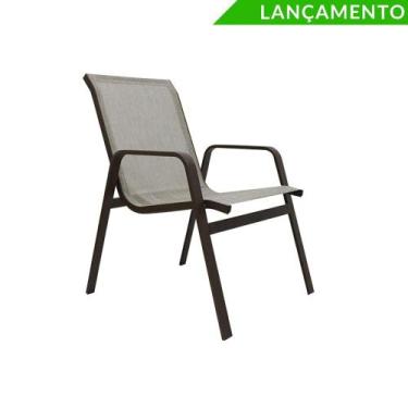 Imagem de Cadeira De Alumínio E Tela Sling Para Piscina Varanda Jardim - Sarah M
