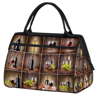 Imagem de Bolsa pequena para o fim de semana para mulheres e homens, estilo mandala, étnico, laranja, dobrável, bolsa de ginástica, Cor: 30, 15.2*8.3*11.6 inch, Moderno