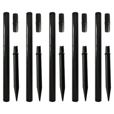 Imagem de BUTIFULSIC Acessórios de luz de gramado conjunto de 15 peças de substituição de juntas de plástico mastros de extensão e estacas para iluminação de paisagem de luzes solares ao ar livre