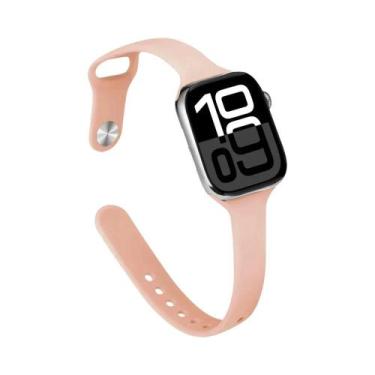 Imagem de Pulseira De Silicone Slim Para Apple Watch 45mm 44mm 40mm 41mm Bracele
