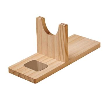 Imagem de Vaveren Suporte para ferramenta de cola quente, base dispensadora de cola derretida, organizador portátil de madeira para mesa de trabalho em casa, ateliê e, M