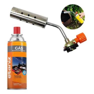 Imagem de Kit Maçarico Portátil Encaixe Artesanato Soldagem + 1 Refil - Nautica