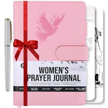 Imagem de Diário de oração Prazoli para mulheres - Livro diário devocional para mulheres, batismo religioso, presentes cristãos e materiais de estudo da Bíblia para anotações da igreja, acessórios de caderno