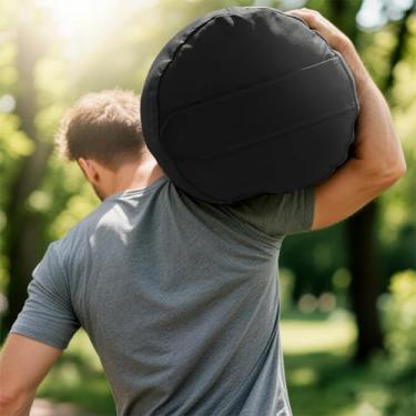 Imagem de wothsi Saco de areia de treino de 45 kg para fitness, bolsa de areia para treinamento pesado com alças, equipamento de treinamento de força ajustável para academia em casa e exercícios ao ar livre