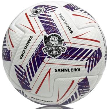 Imagem de SANNLEIKA Bola de futebol de couro PU da série Pioneer - Bola profissional de qualidade profissional tamanho 5 Boa rebote ótima tensão de ar bola de correspondência oficial qualidade PRO certificada