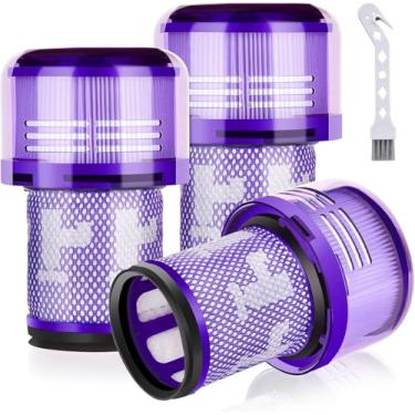 Imagem de Pacote com 3 filtros V12 para aspirador de pó sem fio Dyson V12 Detect Slim Animal Slim+ Absolute, SV34, SV35 V12, número de peça 971517-01