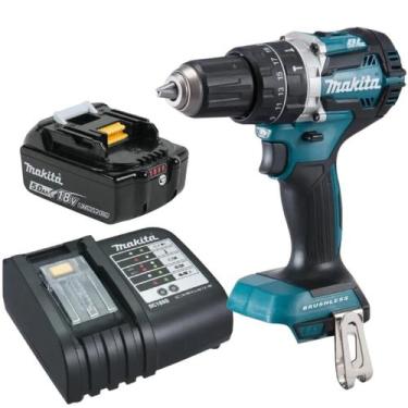 Imagem de Furadeira Parafusadeira Impacto Makita A Bateria 18v 5ah Dhp484z Bivol