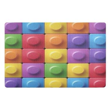 Imagem de STAYTOP Tapete de porta colorido para entrada externa 81 x 50 cm, tapete de boas-vindas externo/interno, tapetes de banho fofos, capacho frontal antiderrapante para entrada, pátio, áreas de alto