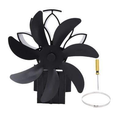 Imagem de Fafeicy Ventilador de Fogão a Lenha Alimentado por Calor, 7 Lâminas, Liga de Alumínio, Ventilador de Lareira para Queima de Madeira, Queimador de Madeira, Montagem na Parede, Autônomo