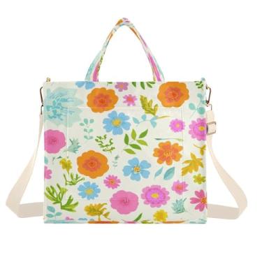 Imagem de CEBUGI Bolsa feminina colorida com alça de ombro ajustável para trabalho, faculdade, viagem, P, A87, Medium