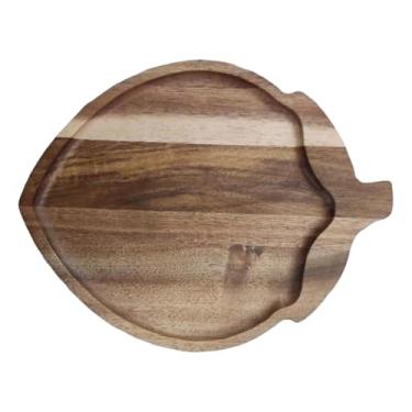 Imagem de IEUDNS Bandeja de Servir de Madeira, Travessa Rústica, Organizador para Aperitivos, Versátil.