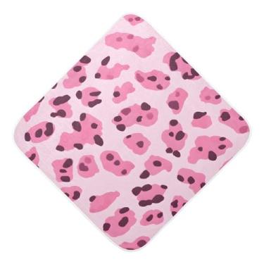 Imagem de STAYTOP Lindas toalhas de bebê com capuz de musselina com estampa de leopardo, toalha de banho super macia, toalhas de banho absorventes para banho recém-nascido unissex 76 x 76 cm