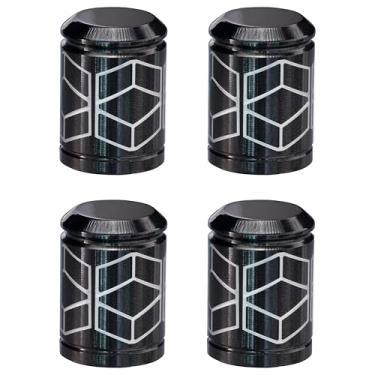 Imagem de Fenrir Capas Tampas das Válvula de Pneu Roda Aço Inoxidável 304 Tratamento de Superfície PVD Design Antivazamento Compatível com Válvula Schrader Americana (810-JC001 4Pieces)