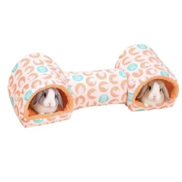 Imagem de Túneis e tubos de hamster, brinquedo dobrável de túnel de atividades de pequeno animal para bebês porquinhos-da-índia, coelho anão, hamster, ratos, esquilos, ouriços (laranja)