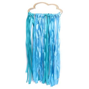 Imagem de Ainoli suporte de pino de cabelo infantil, clipes de cabelo, cinto de armazenamento, suporte de suspensão, organizador de acessórios (azul claro)