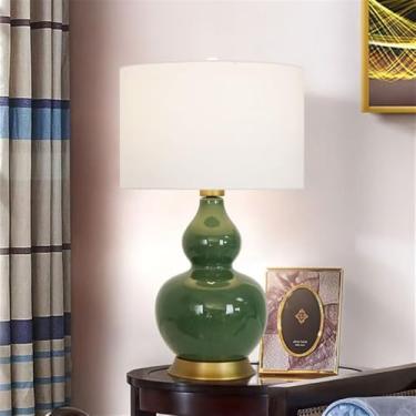 Imagem de Luxo Contemporâneo Lâmpada De Mesa De Cerâmica LED Criatividade Americana Sala De Estar Quarto Estudo Villa Hotel Cama Mesa Luz (Estilo 087A)