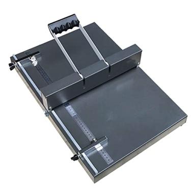 Imagem de LMJYU Máquina de vincar manual, máquina de vinco de papel de pontuação de 350 mm, máquina dobrável de papel A3/A4, vinco de papel de metal resistente de mesa para pontuação de livros de cartão de
