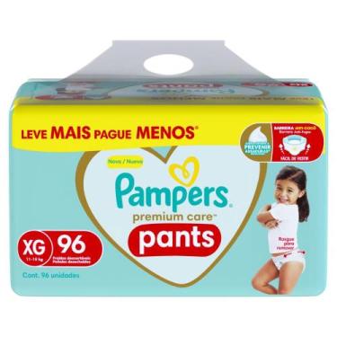 Imagem de Fralda Descartável Infantil Pampers Pants Premium Care XG Pacote 96 Un