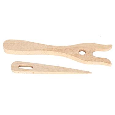 Imagem de AYNEFY Farquinho de Agulha de Tecelagem de Madeira, Ferramenta Versátil de Bricolage para Cordas Fortes, Colares de Pulseiras Mais, Ideais para Tecelões de Bricolage, Uma Ferramenta de tricô