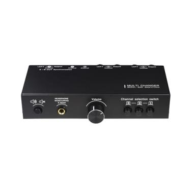 Imagem de Alomejor Seletor de Alto-falante, Comutador de áudio Estéreo Com Entrada XLR Balanceada, Saída para Home Studio Pro Audio