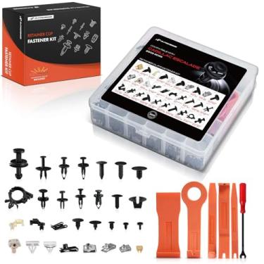 Imagem de A-Premium Kit de clipes de retentor de carro de 300 peças (25 tipos) compatível com Cadillac Escalade 2002-2006 Pára-choques porta de para-choque pára-choque conjunto de reposição de prendedor de