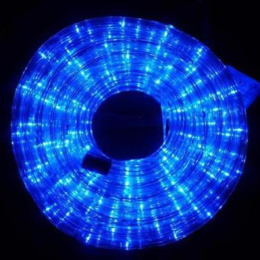 Imagem de Mangueira Iluminada 162 leds Pisca Azul 110v 10m - GrupoShopMix