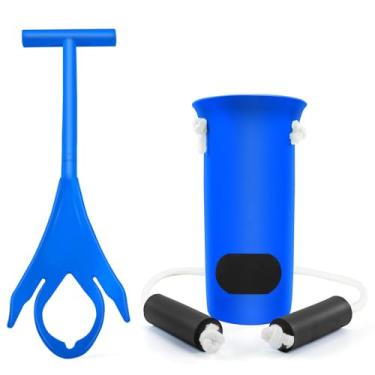 Imagem de Jellas Kit de auxílio de meia de 10 cm de largura - Dispositivo de assistência de corda longa para idosos, mobilidade limitada, pós-cirurgia | Ajudante e removedor de meias sem dobra | Ferramenta